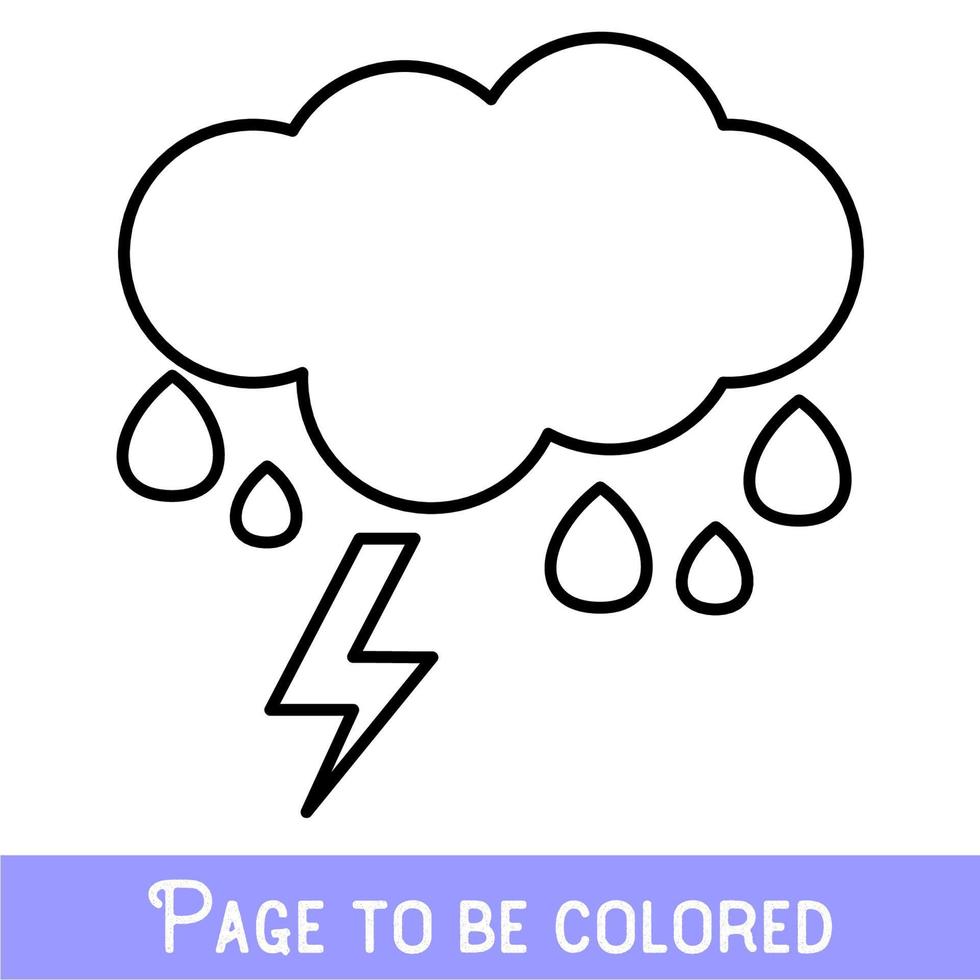 Funny Rain to be colored, the coloring book for preschool ...
