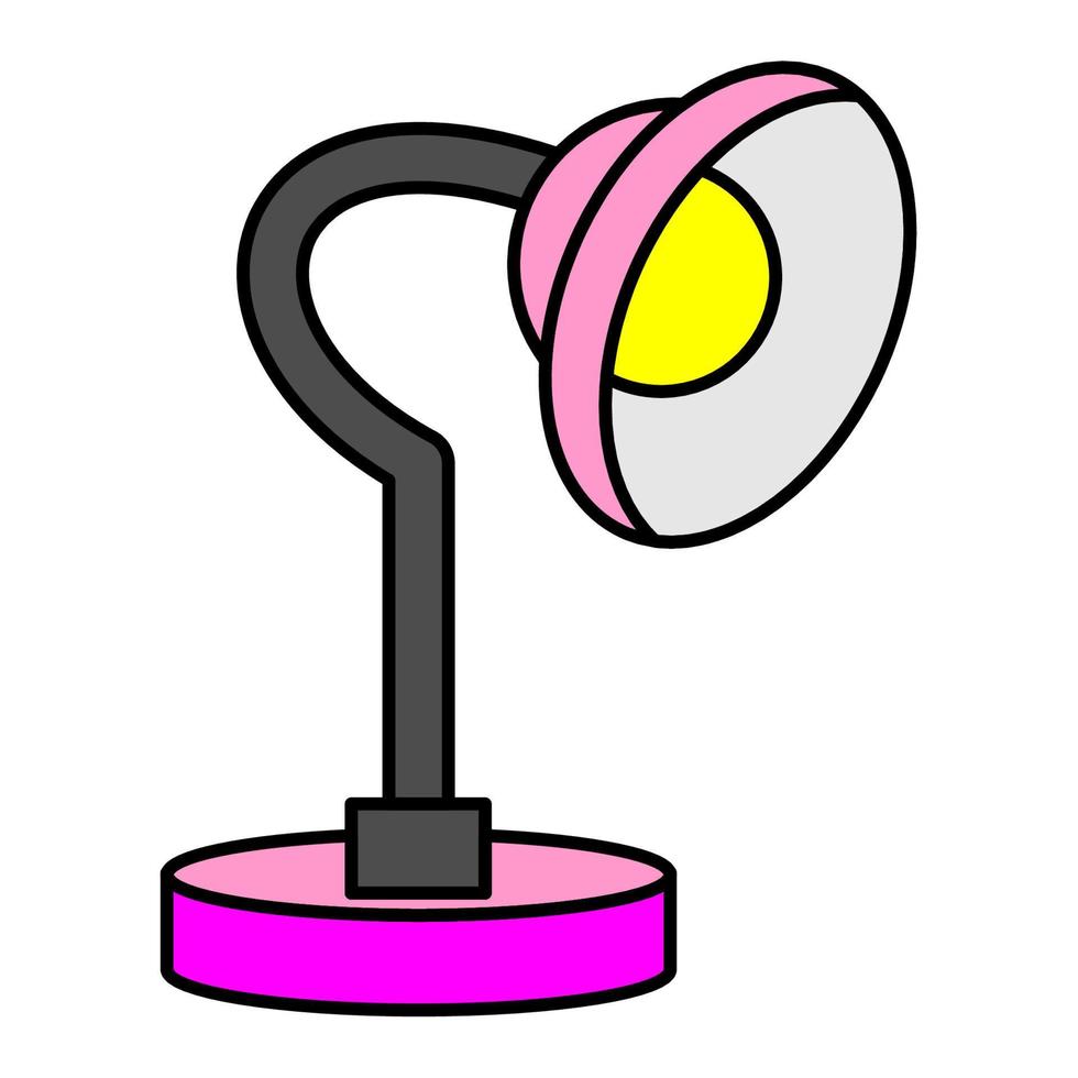Cartoon Study Lamp.vector illustration vector