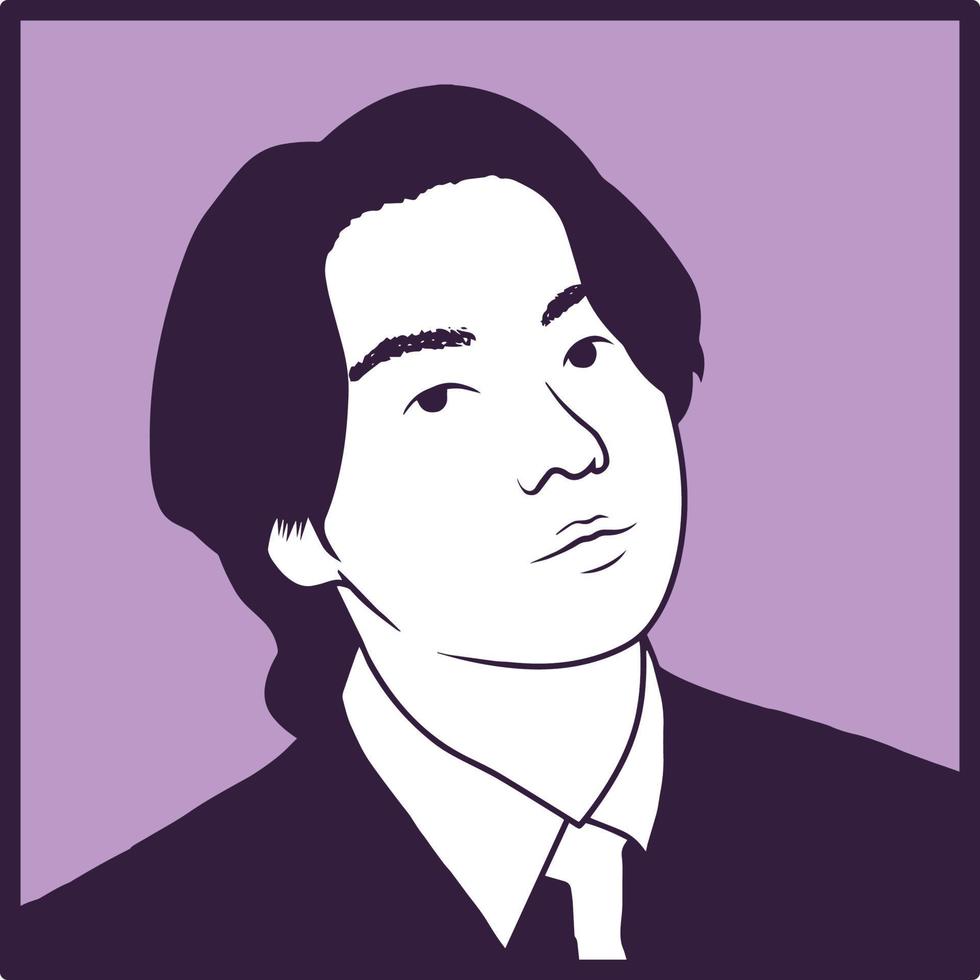 Retrato de un joven empresario. vector