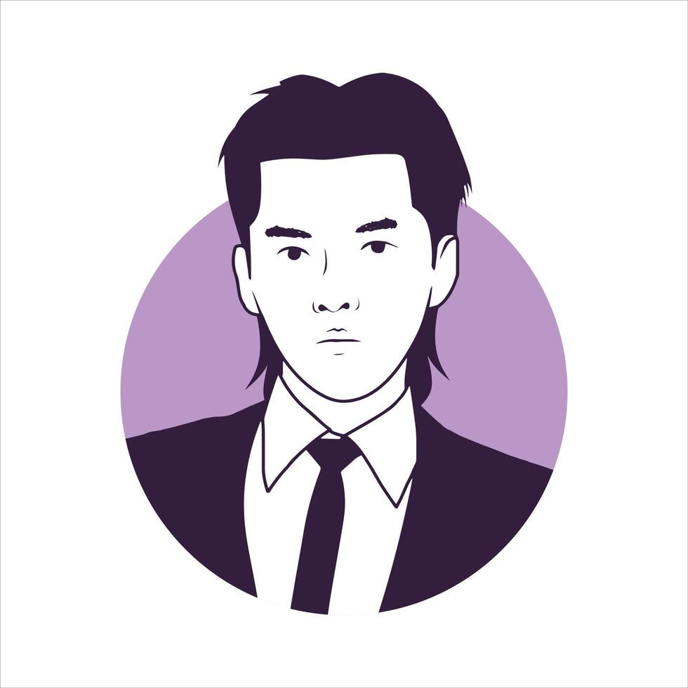 Retrato de un joven empresario. vector