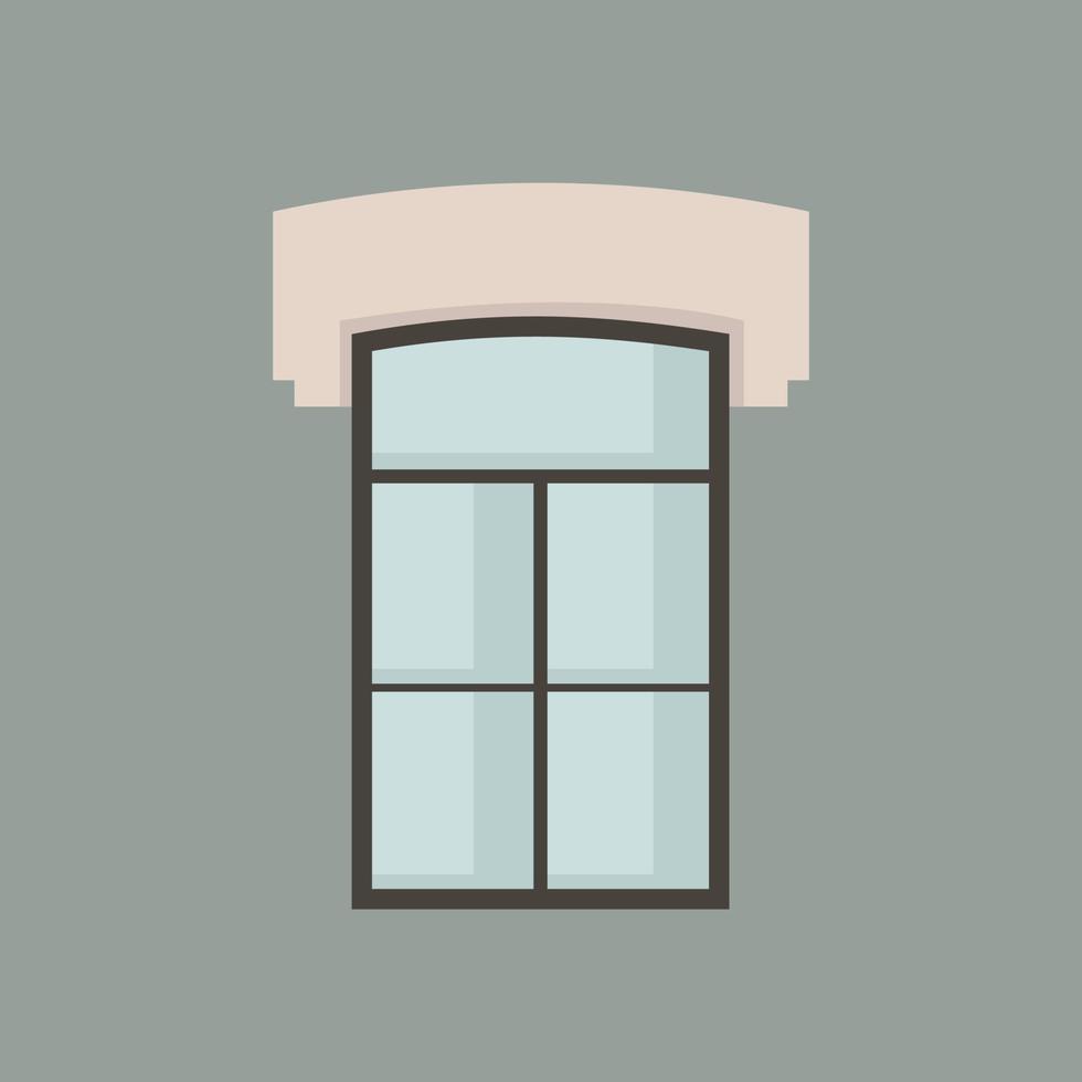 Ilustración de vector de ventana de arco. estilo minimalista