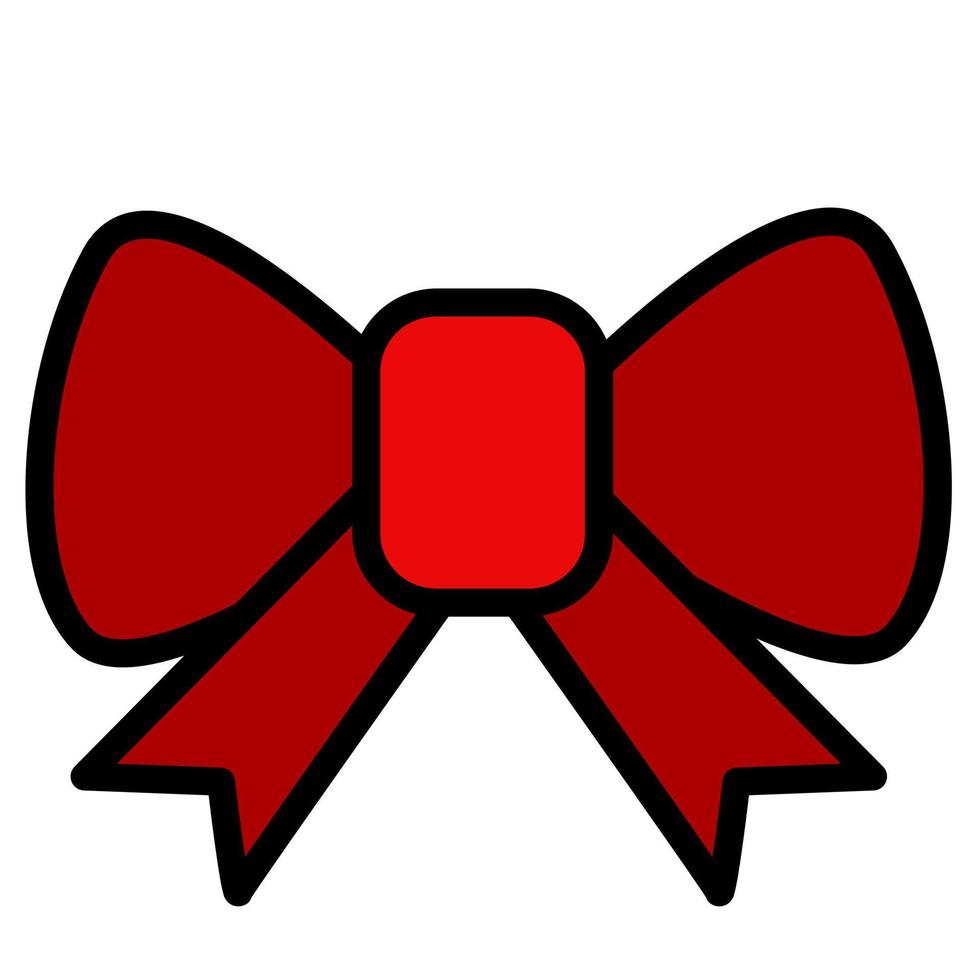 red simple ribbon icon design for christmas. vector