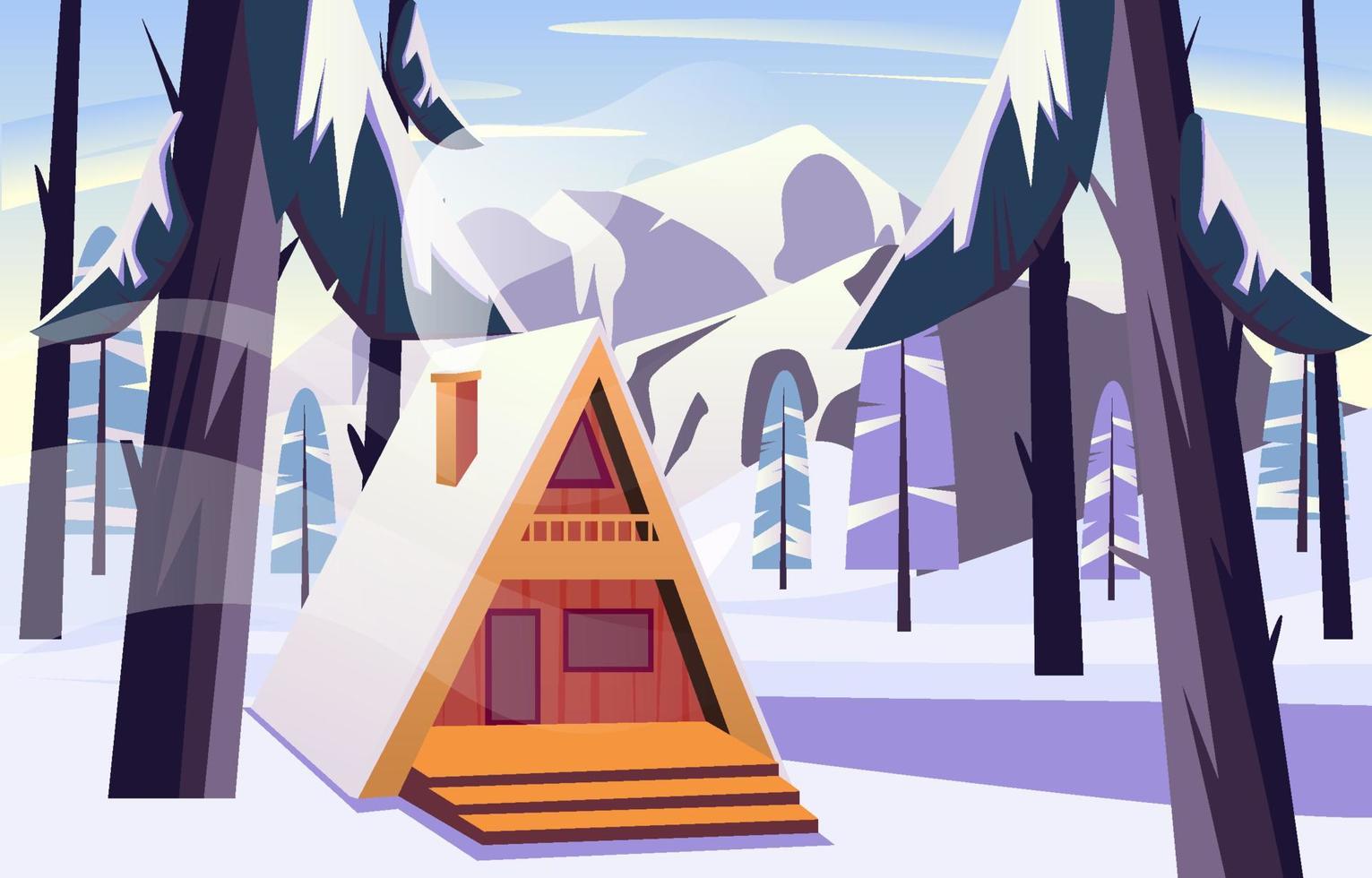 Winter Scenery Background vector