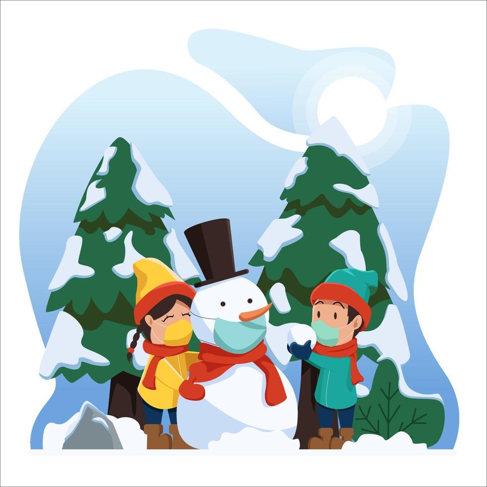 Winter Wonderland Conecpt vector