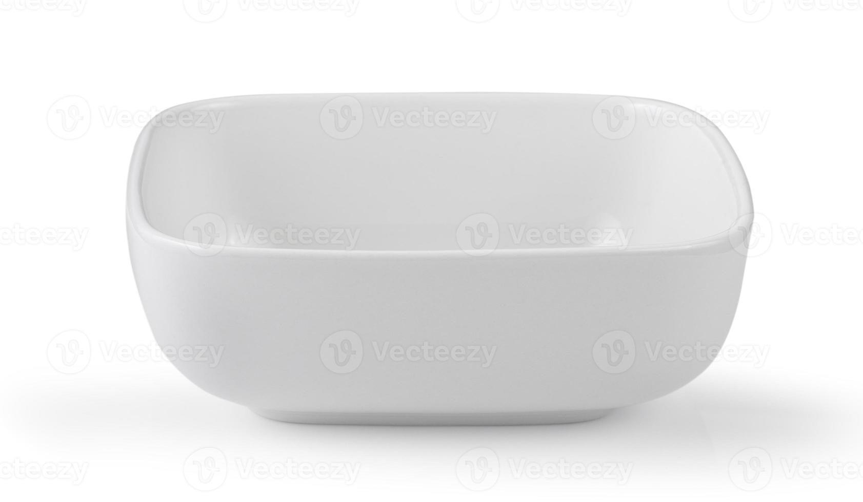 white bowl isolated on white background photo