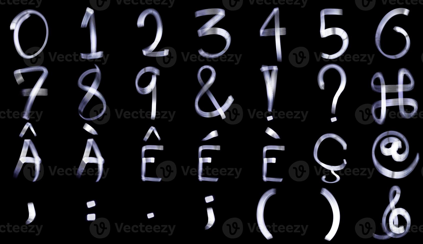 Light Painting Numeral Alphabet photo