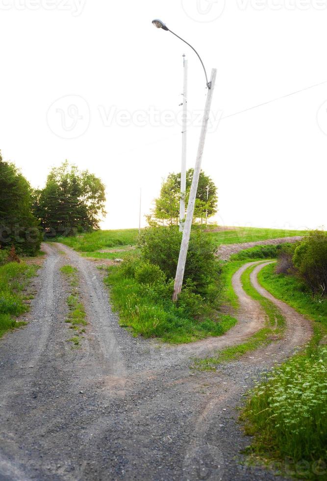 Path splits in two and a choice must be made photo