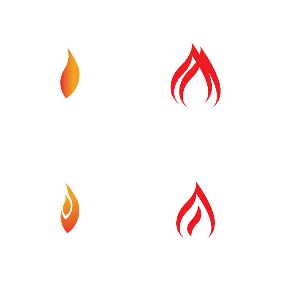 fuego con llama logo vector icono ilustración