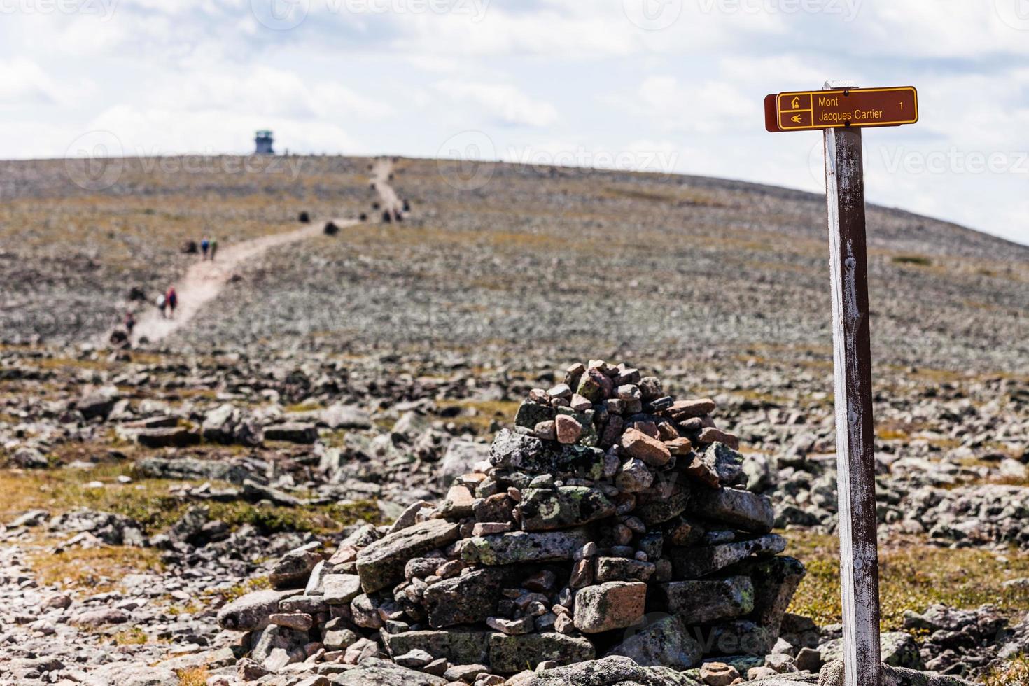 ruta de senderismo en mont jacques-cartier foto