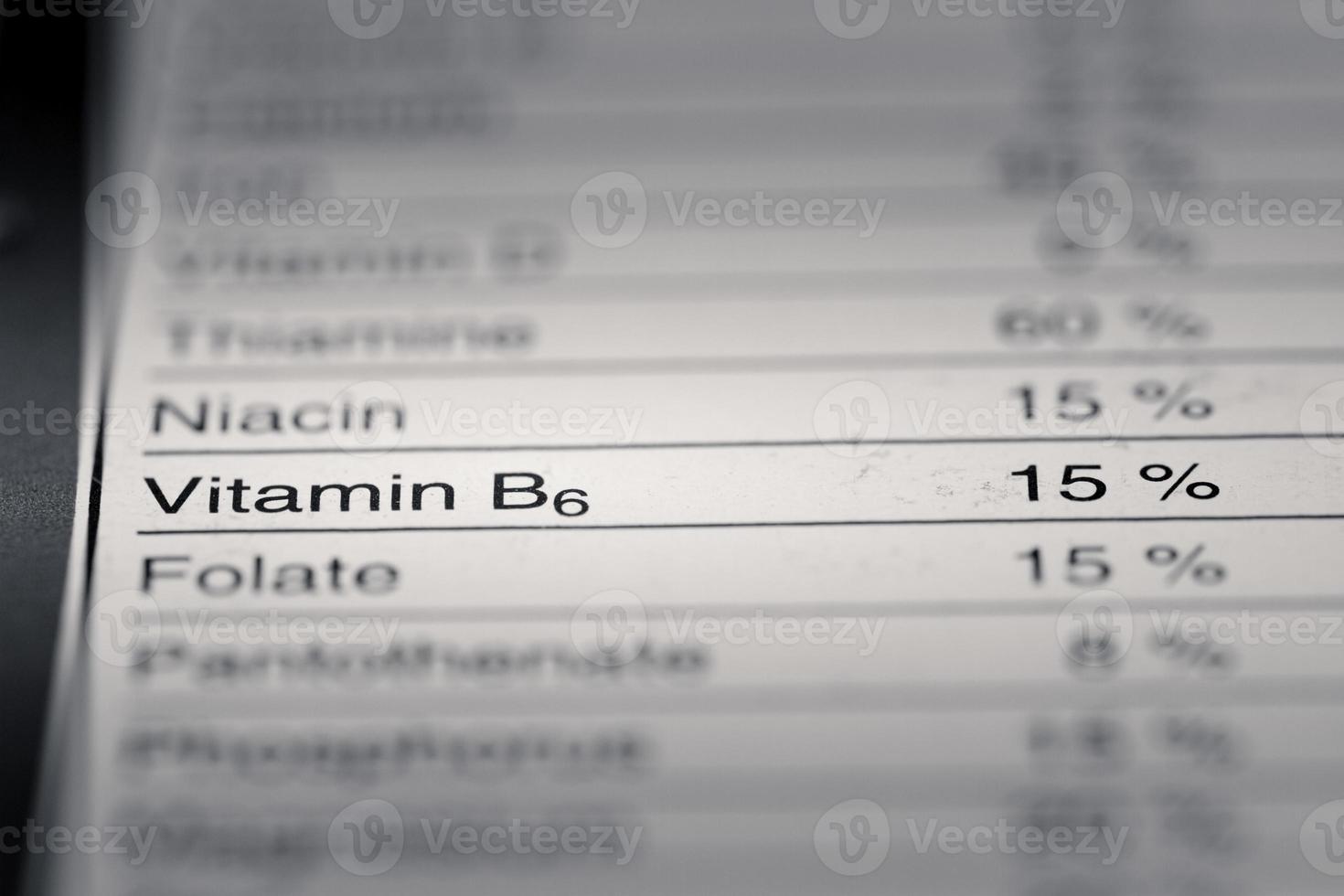 Shallow depth of Field image of Nutrition Facts photo