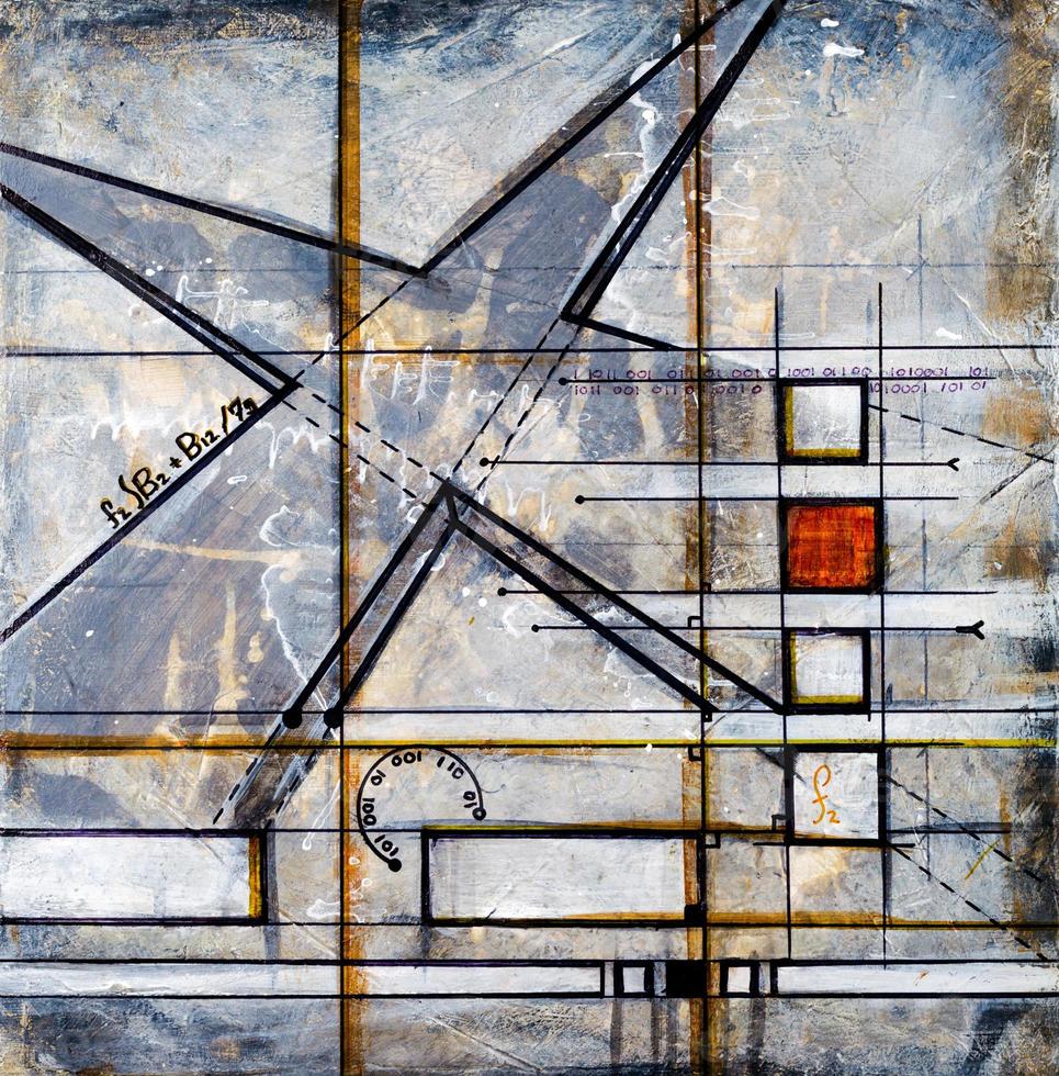 Real Contemporary Painting on Canvas photo