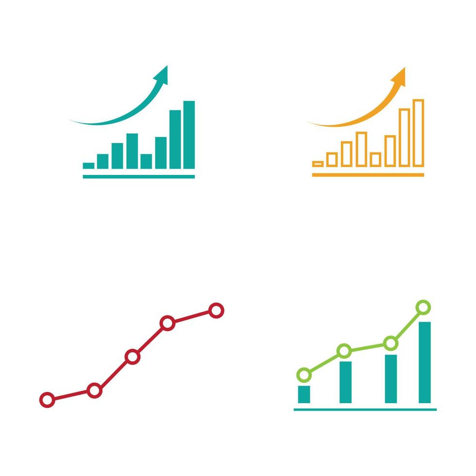 growing graph icon vector illustration design template