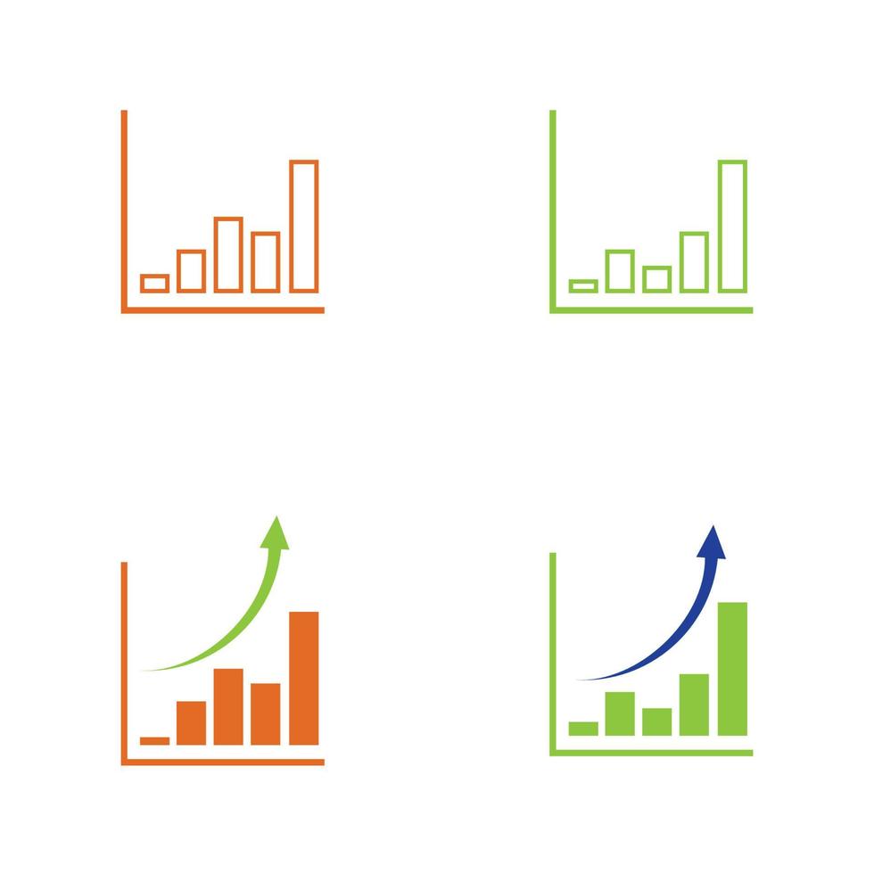 growing graph icon vector illustration design template