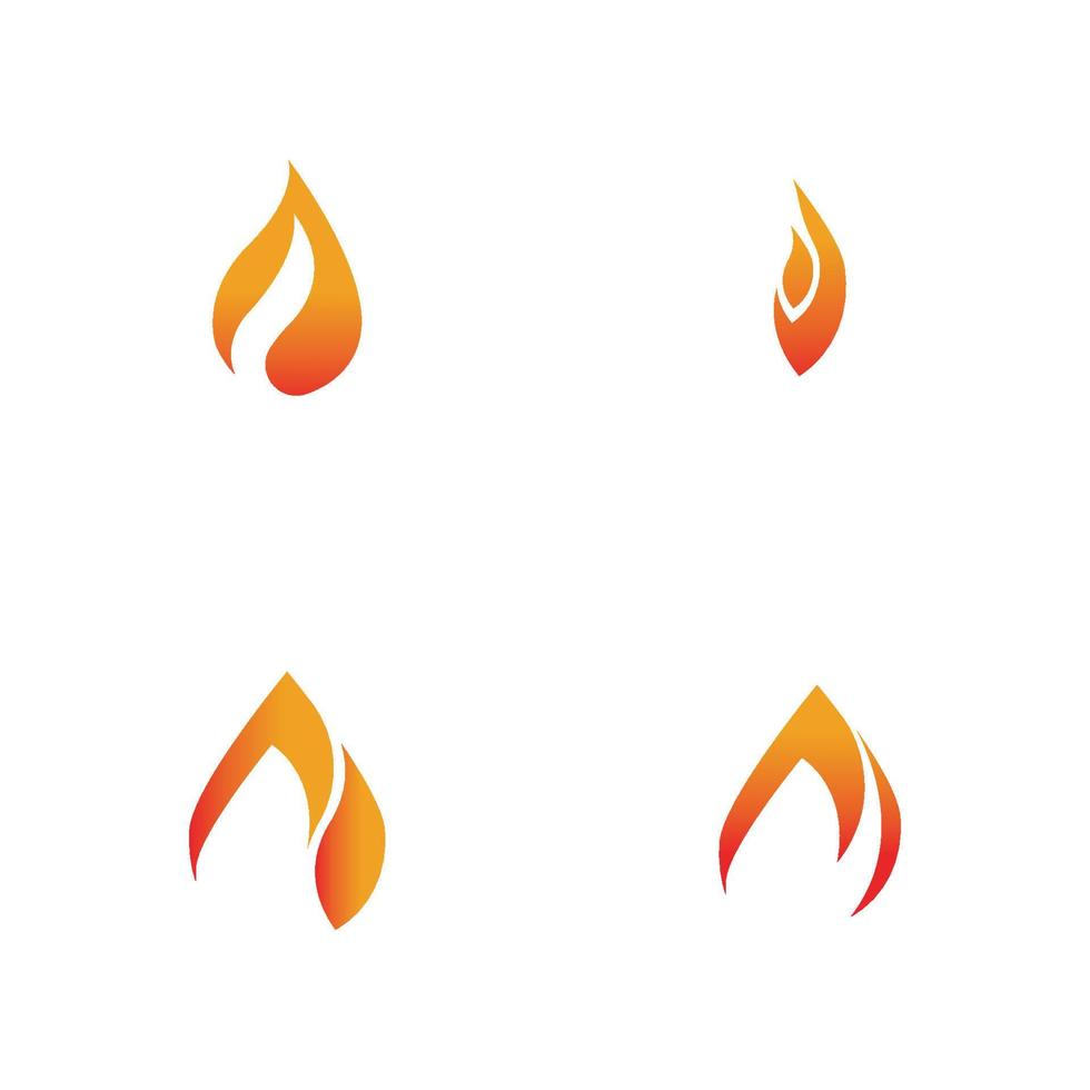 Fire with flame  Logo  Vector icon illustration