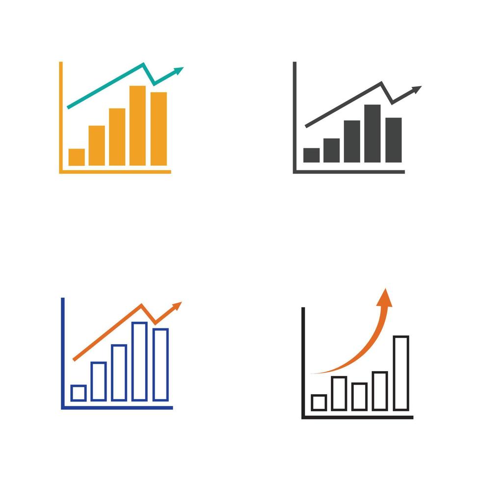 growing graph icon vector illustration design template