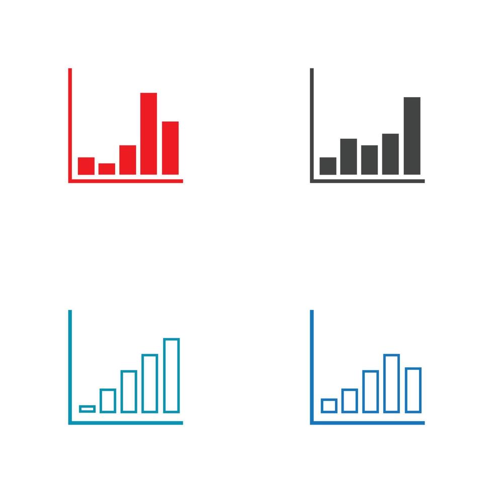 growing graph icon vector illustration design template