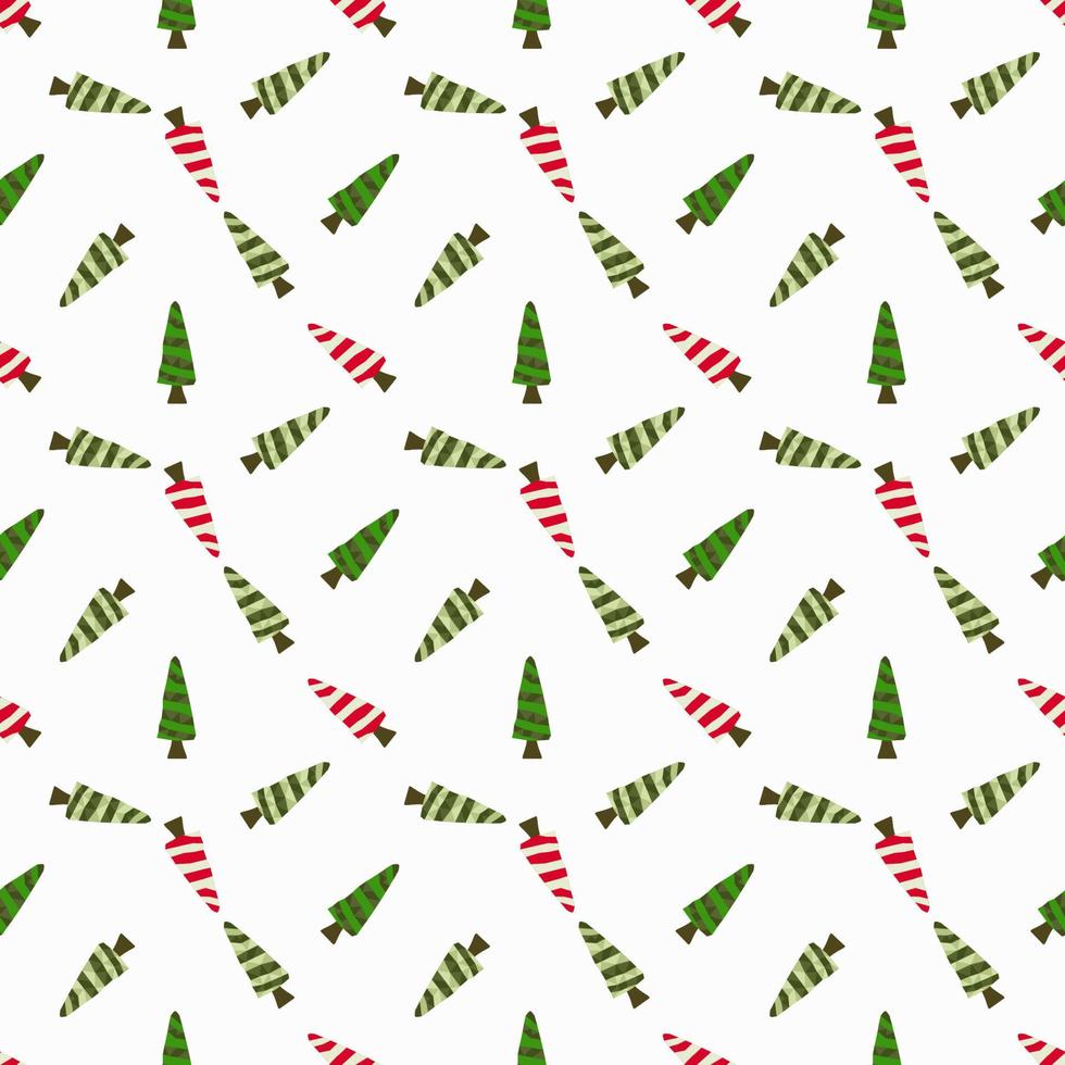 Seamless pattern of fern different tree, foliage natural branches, green leaves, herbs, tropical plant hand drawn. Vector fresh beauty rustic eco friendly background on white