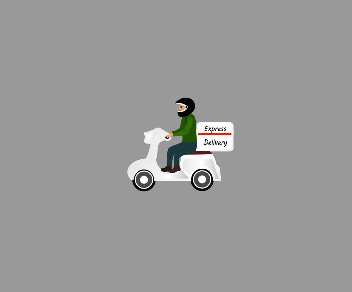 envío de motocicleta de icono de comida. vector. Símbolos de planificación empresarial adecuados para publicidad. vector