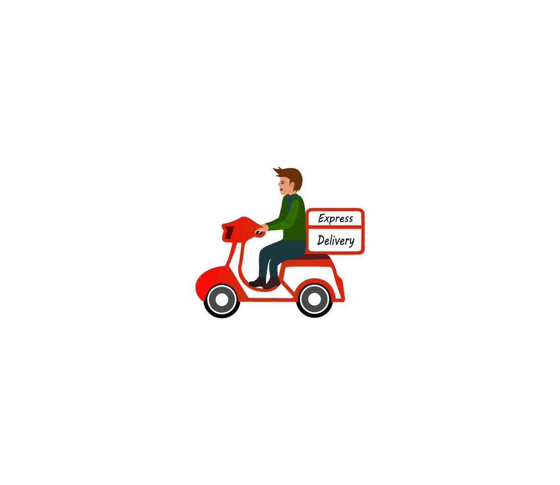 envío de motocicleta de icono de comida. vector. Símbolos de planificación empresarial adecuados para publicidad. vector