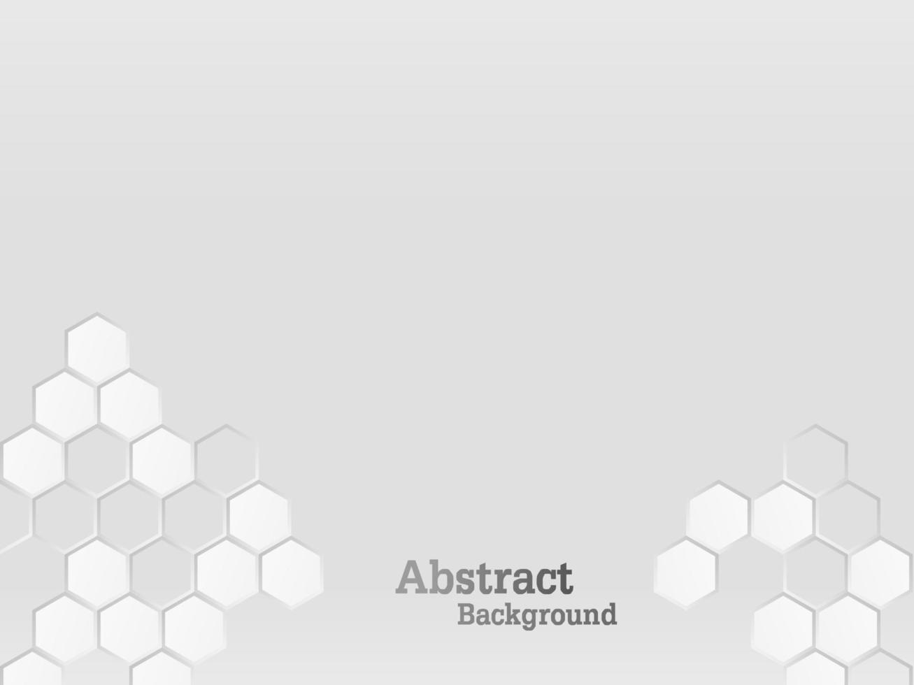 Concept abstract hexagon background. Technology  on white background.  Embossed Hexagon , honeycomb ,light and shadow. Vector illustration.