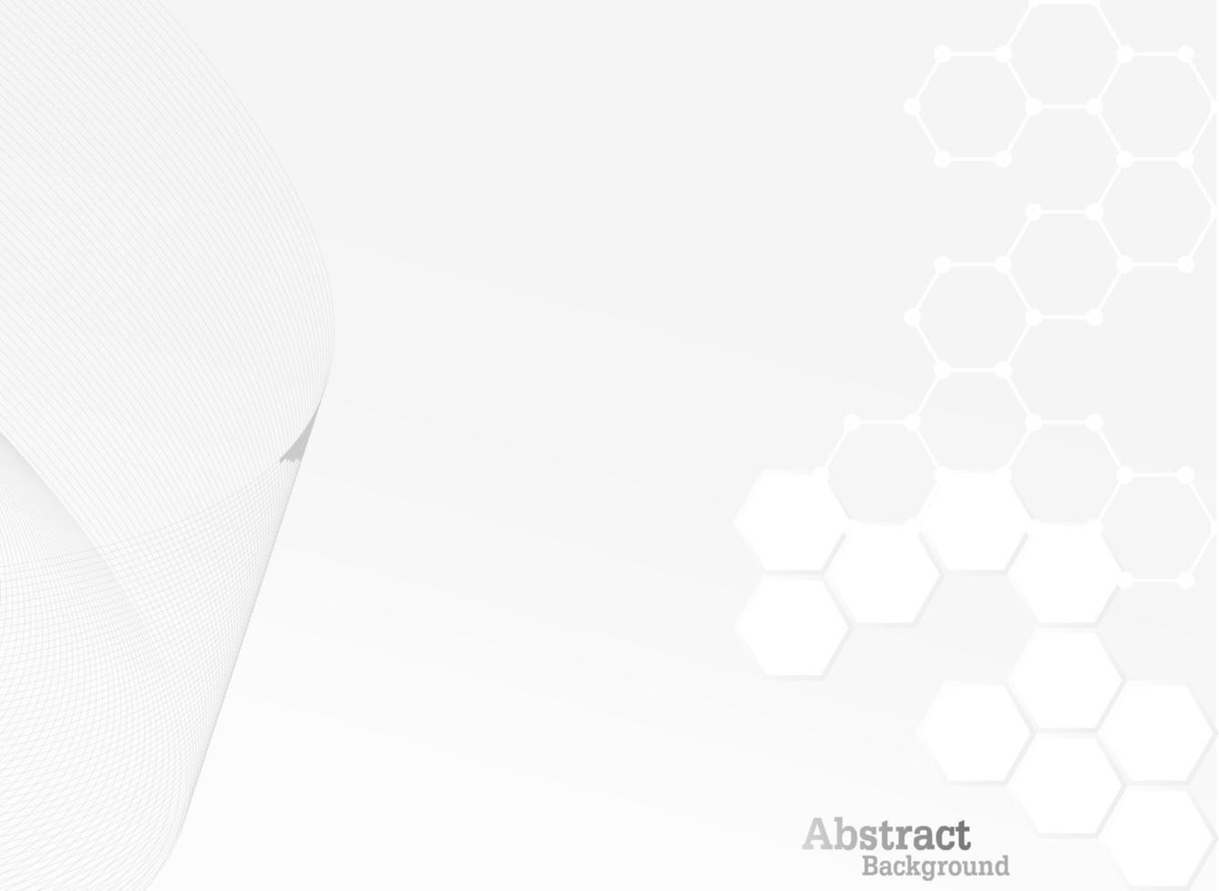 Concept abstract hexagon background. Technology  on white background.  Embossed Hexagon , honeycomb ,light and shadow. Vector illustration.