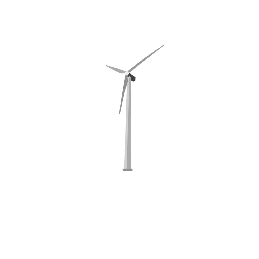 wind turbine Icon on the white background. vector