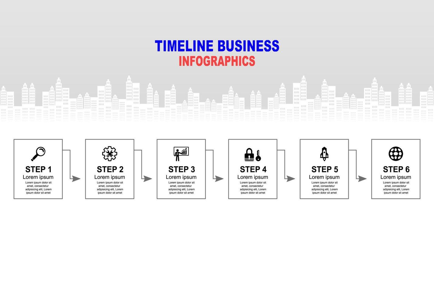 Vector illustration. Abstract infographics number options template. Can be used for workflow layout, diagram, business 6 steps, banner, web design.
