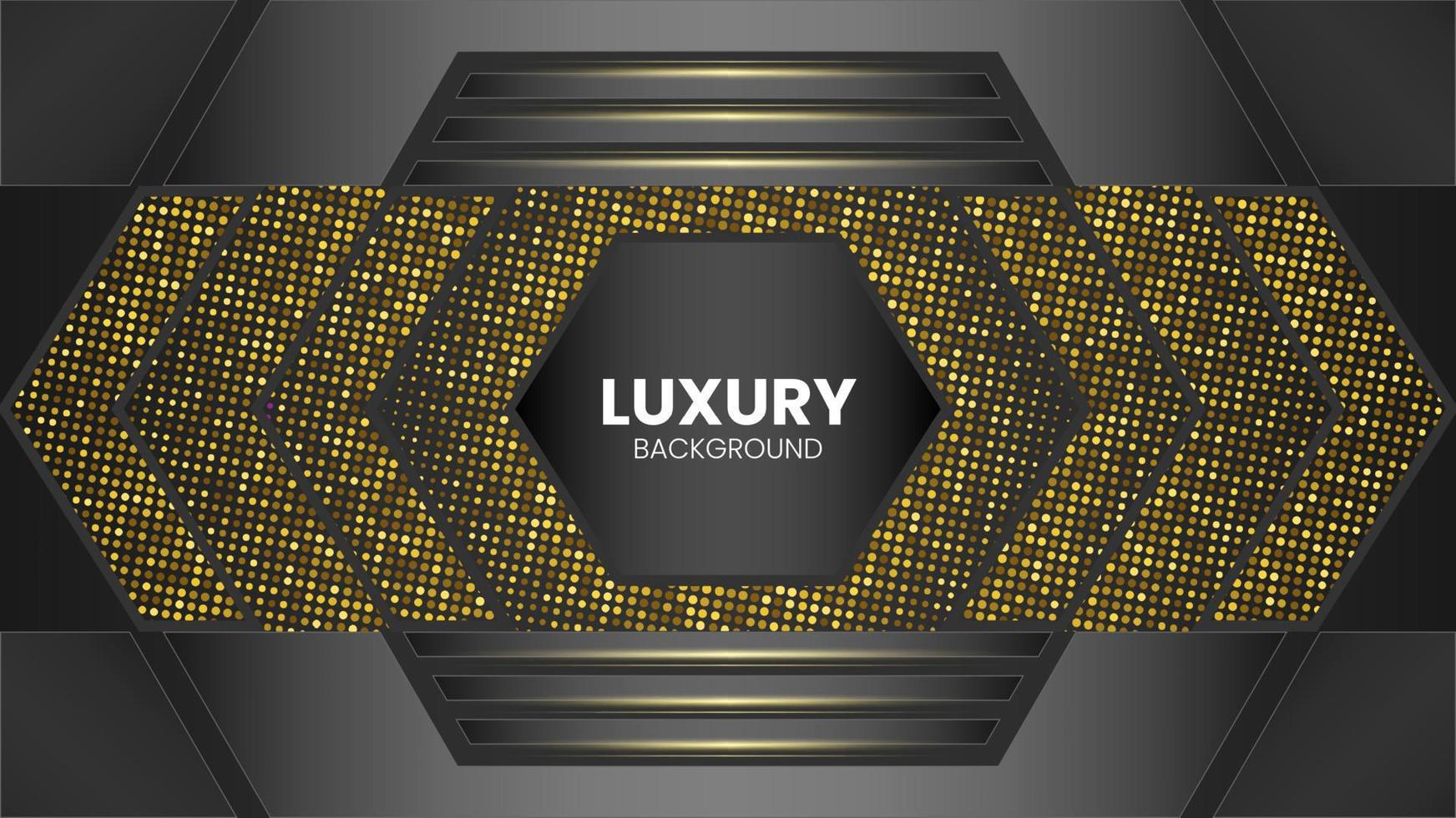 Gradient golden luxury background with halftone style Premium Vector