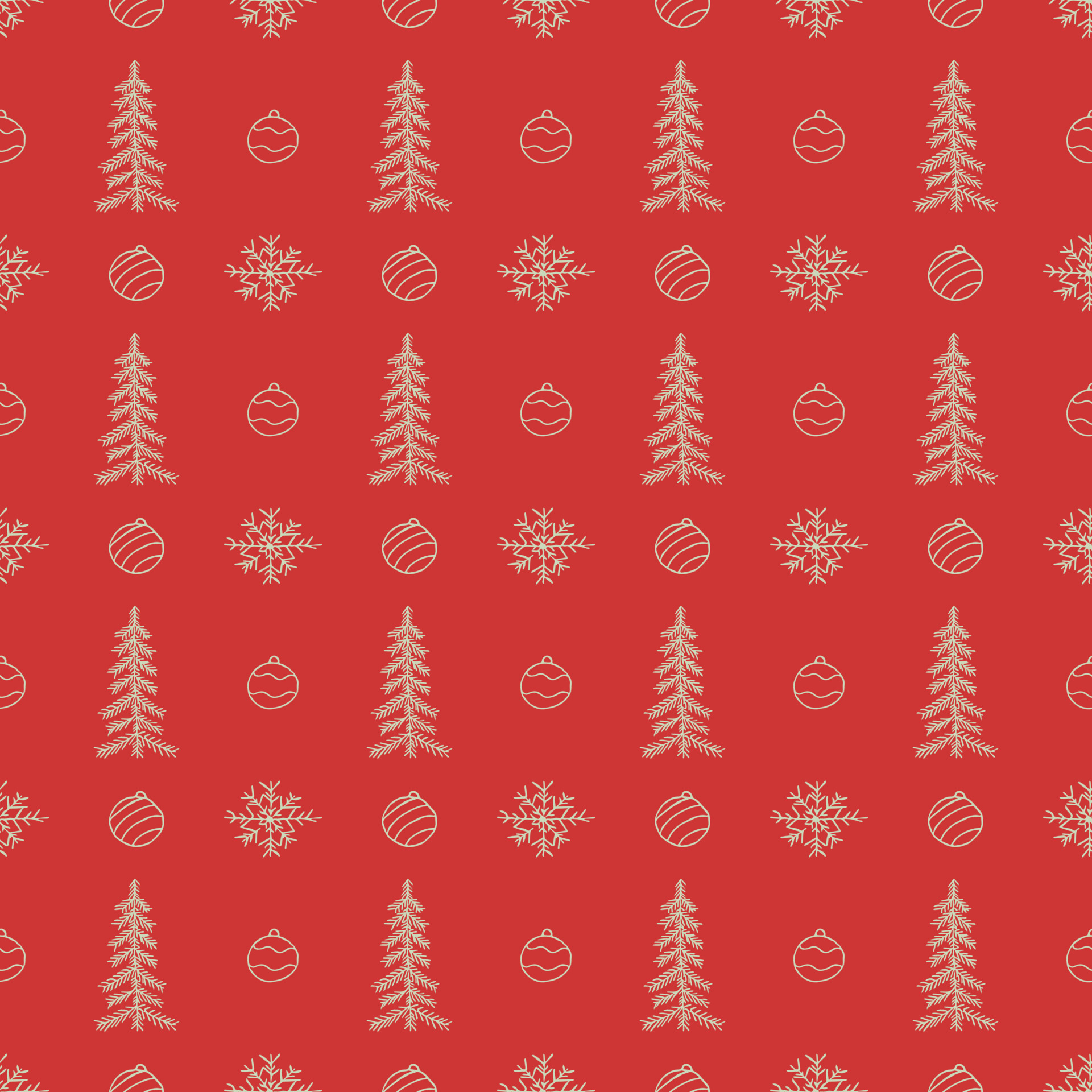 red christmas background. seamless christmas pattern 4296397 Vector Art