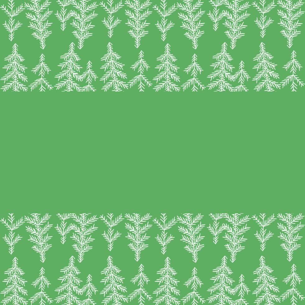 Fondo de Navidad verde con árboles de Navidad y con lugar para el texto vector