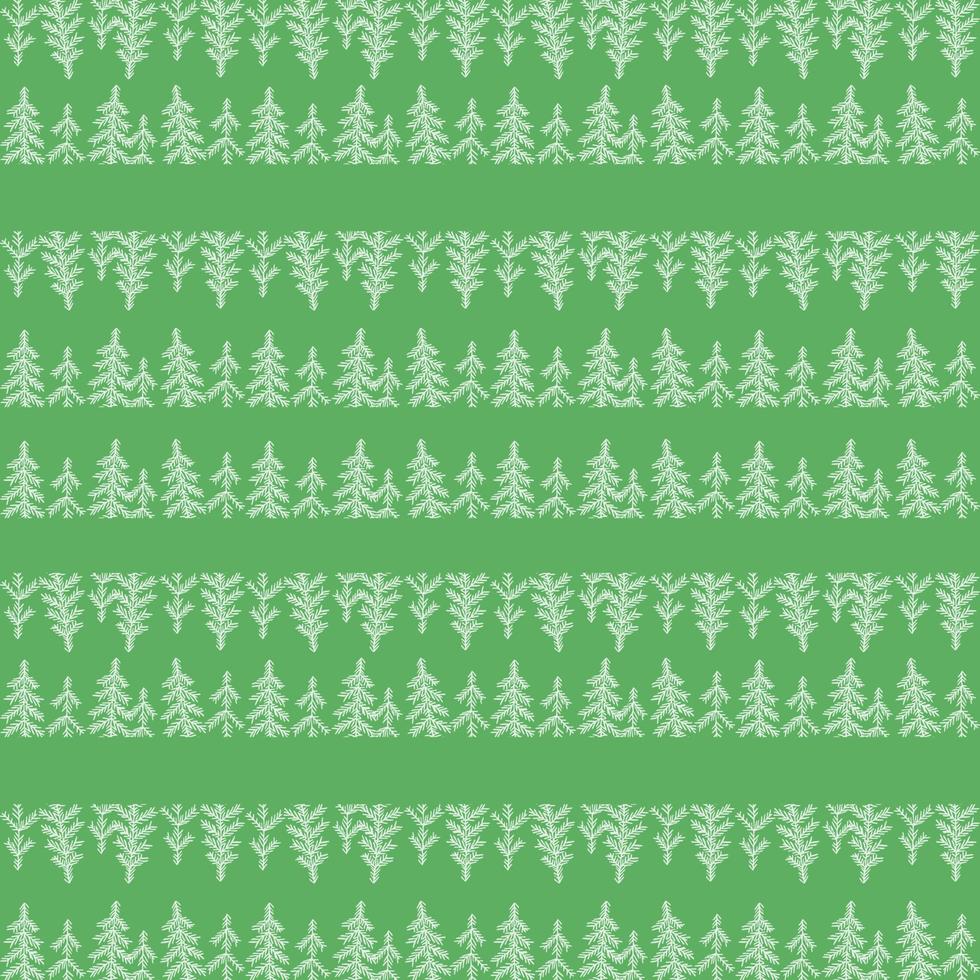 seamless green christmas background with christmas trees vector