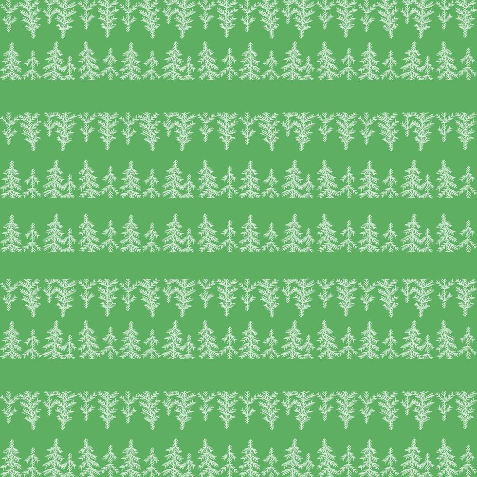 seamless green christmas background with christmas trees vector