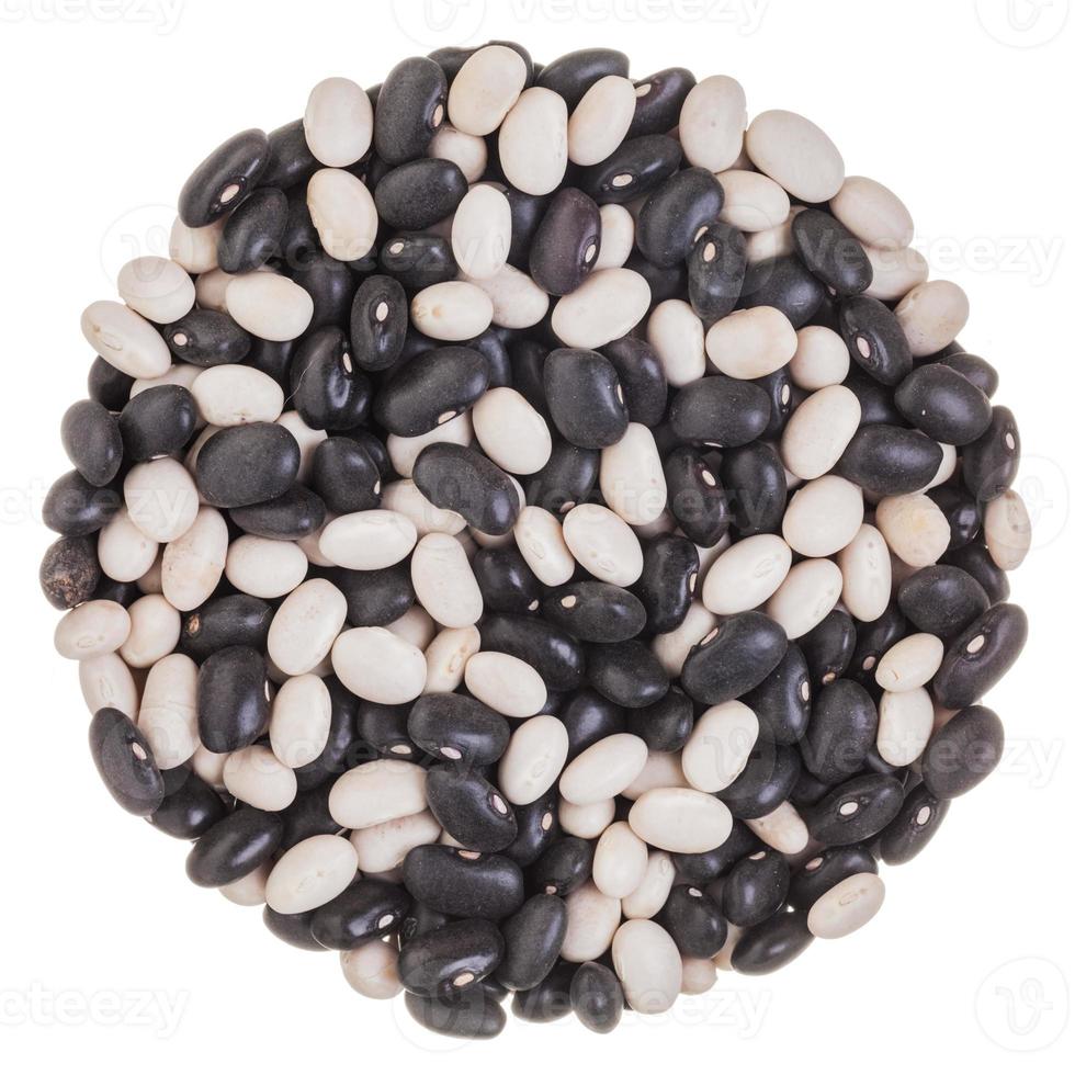 Circle Texture of Black and White Beans photo