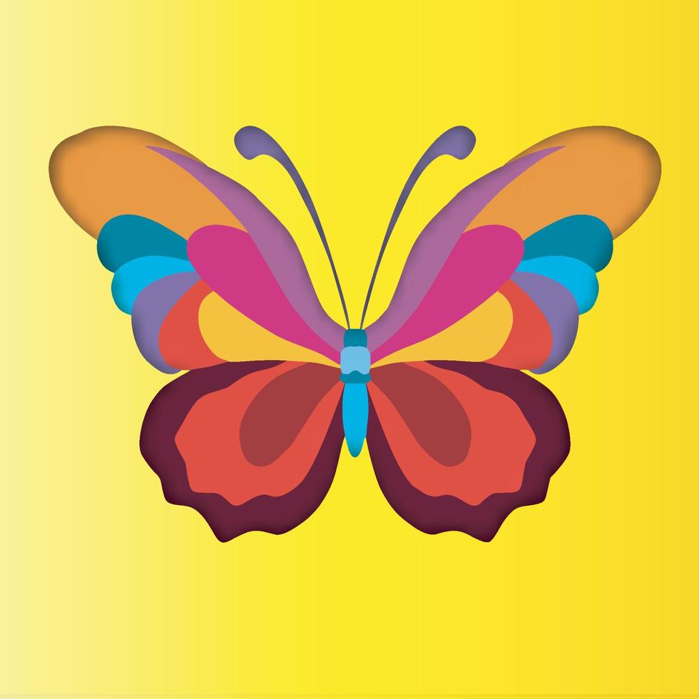 mariposa colorida del vector. diseño abstracto. ilustración vectorial. vector