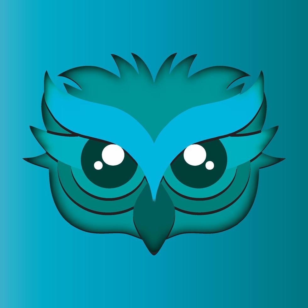 colorful vector owl. Abstract design. Vector illustration.