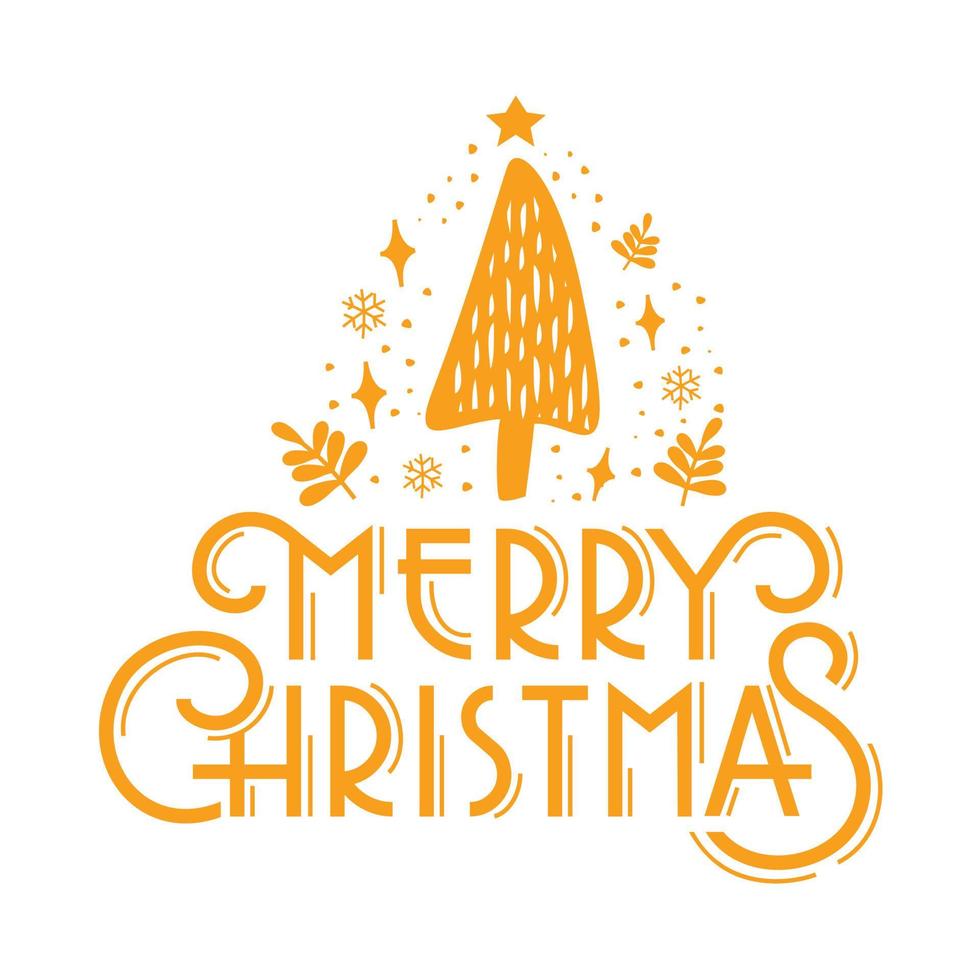 Rustic Red Merry Christmas vector