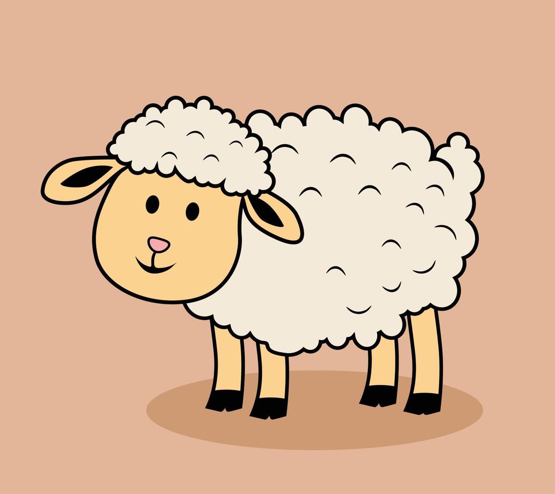 Sheep Cartoon Illustration Isolated vector