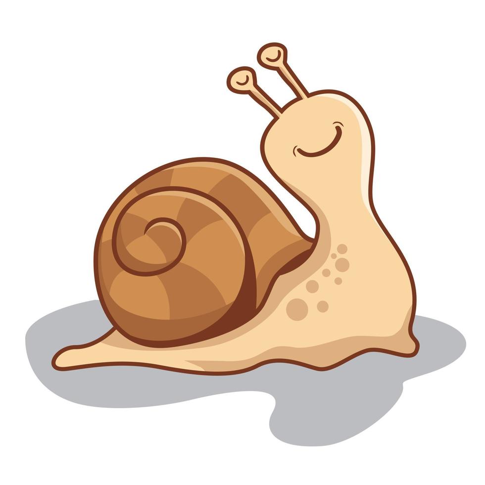 Snail Cartoon Slug Illustration Isolated vector