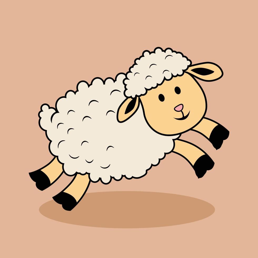 Sheep Cartoon Illustration Isolated vector