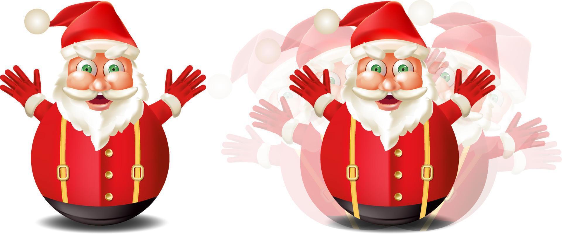 lindo santa claus en estilo plano aislado sobre fondo blanco. ilustración vectorial vector