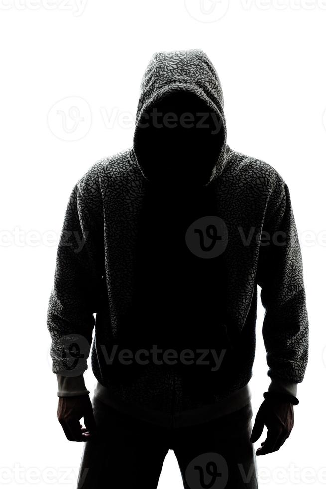 Mysterious man in silhouette photo