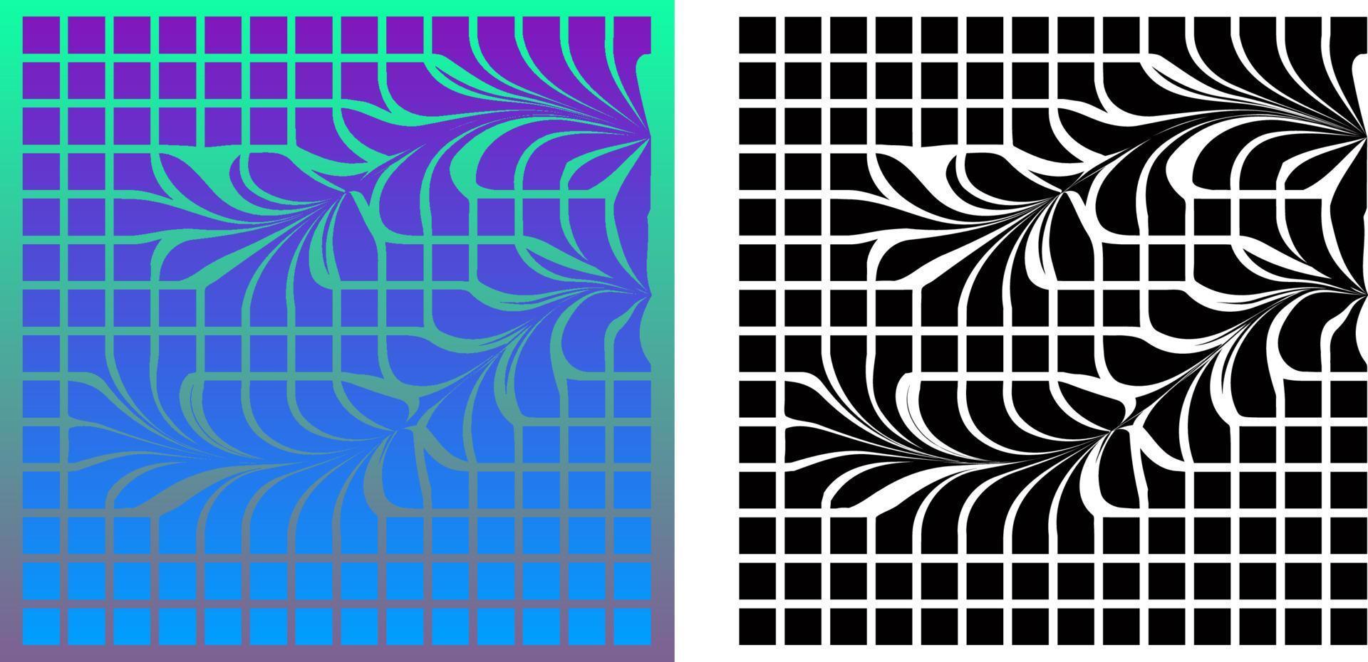 Colorful abstract patterns with squares vector