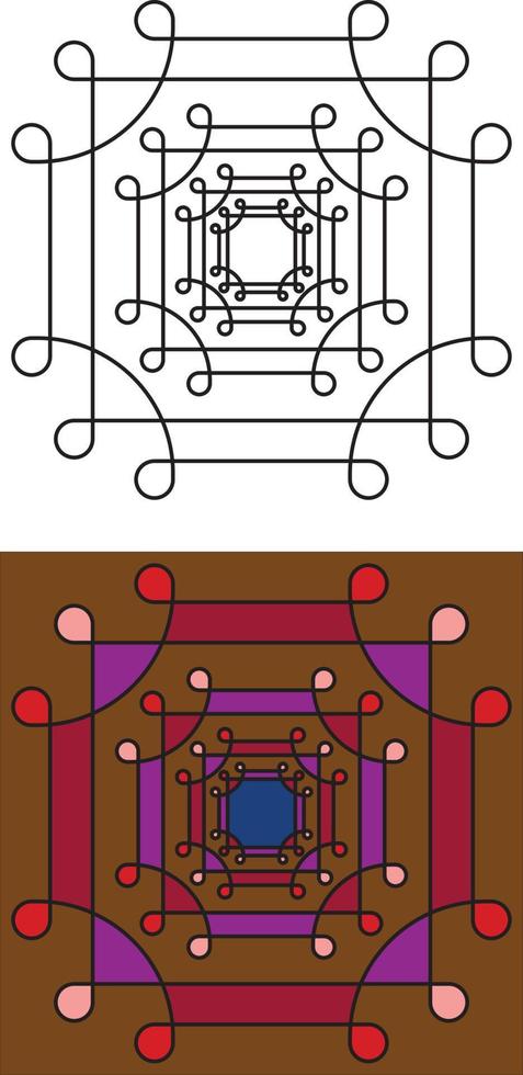 diseño de motivos tradicionales asiáticos e indios para impresión textil, estampados de tela vector