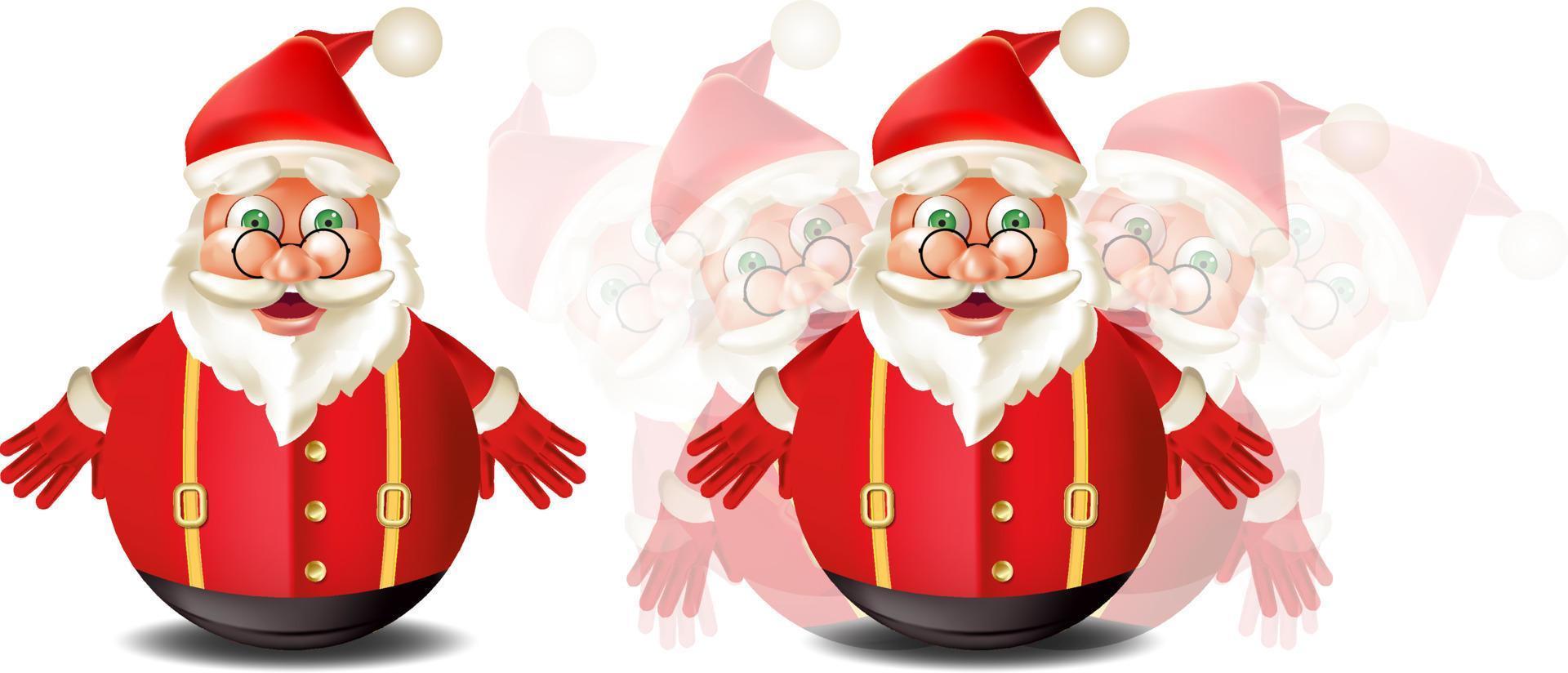 lindo santa claus en estilo plano aislado sobre fondo blanco. ilustración vectorial vector