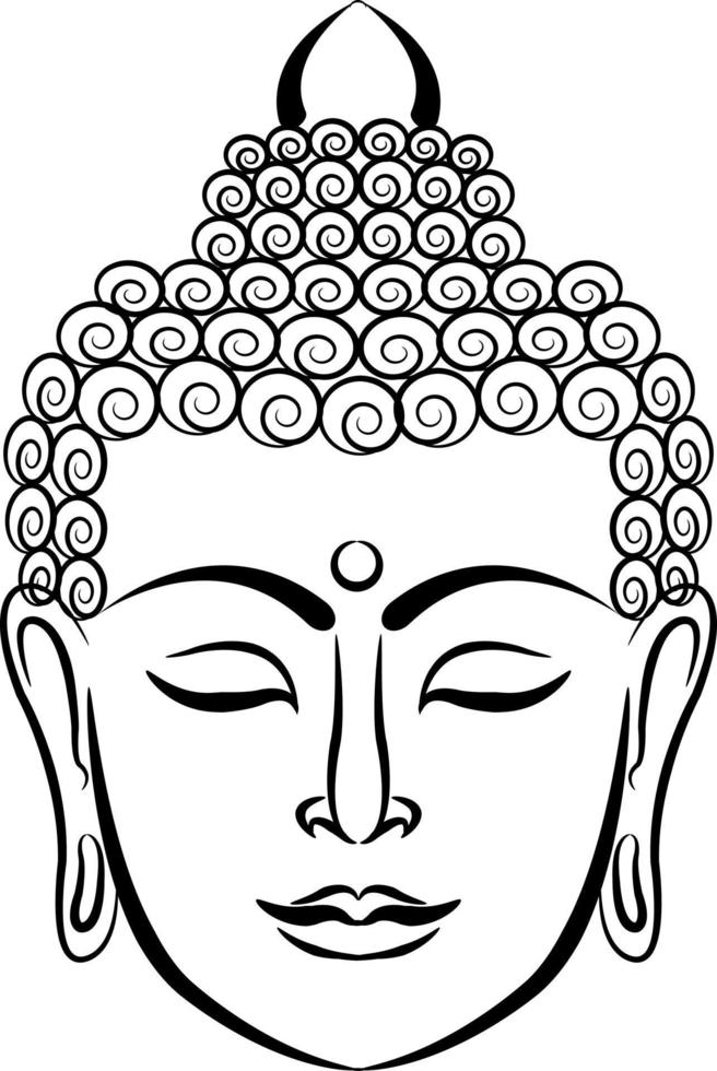 Indian God any goddesses, paper mache mask. It can be used for a coloring book, textile fabric prints, phone case, greeting card. logo, calendar. In Kalamkari Madhubani style vector