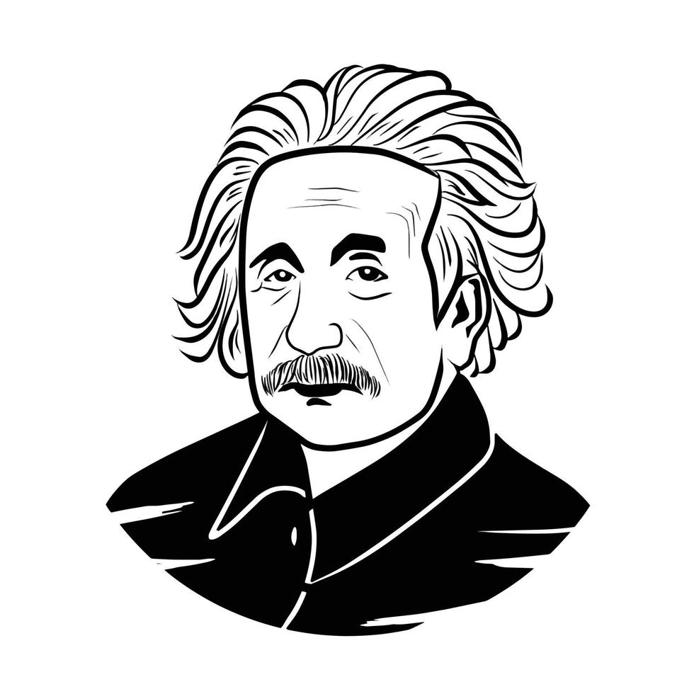 ilustración de arte de albert einstein vector