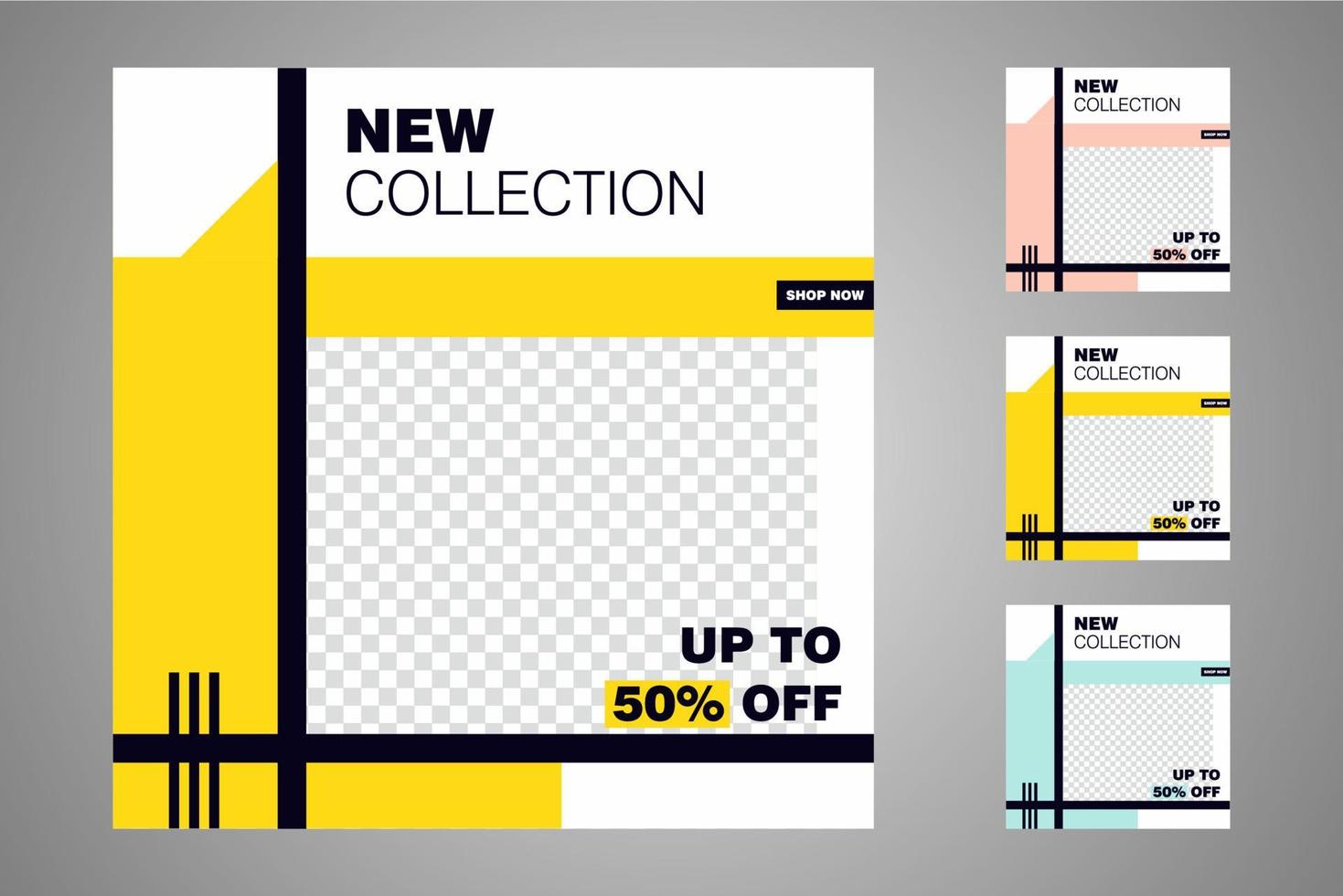 Suitable for social media posts templates and web or internet ads. vector