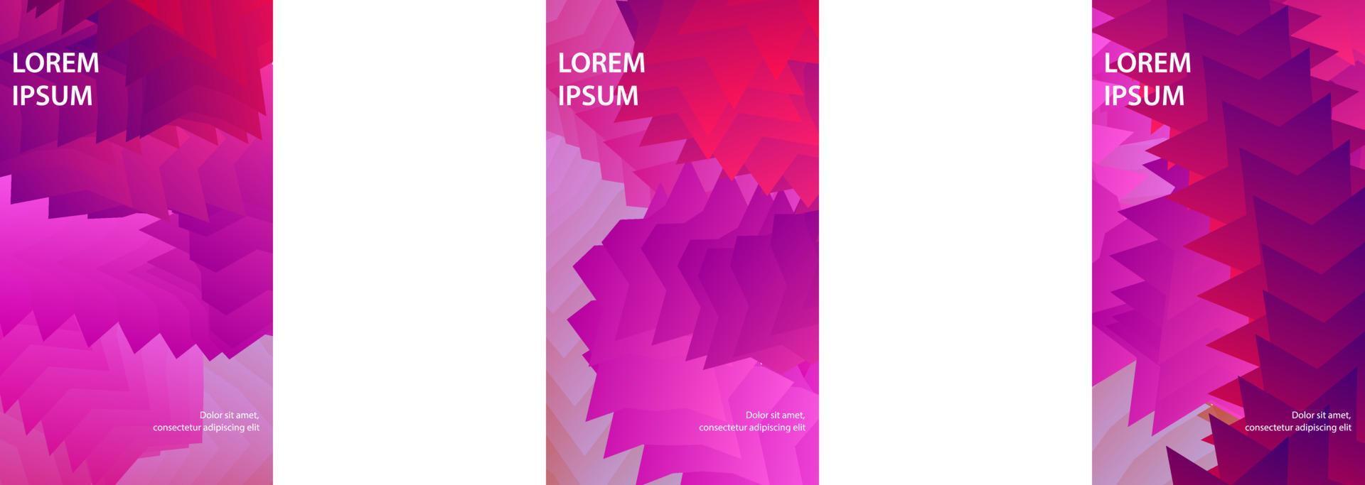 set of abstract gradient background vector
