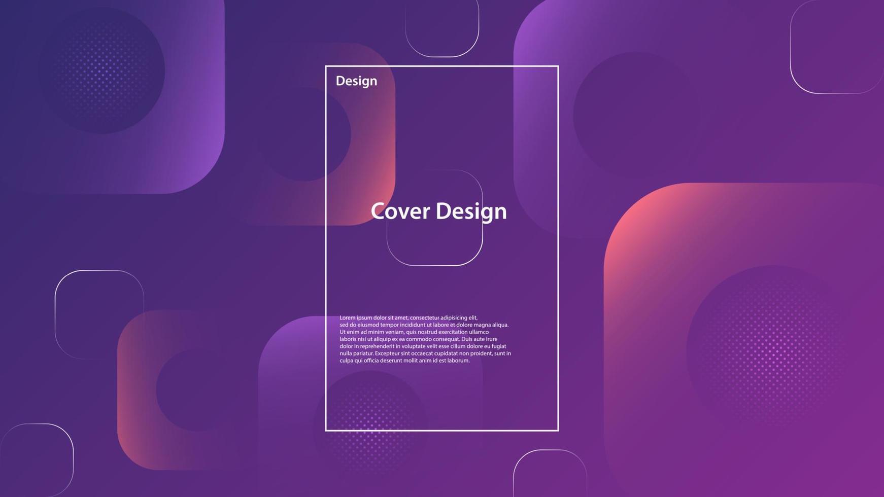 abstract circle and square purple background. Vector illustration