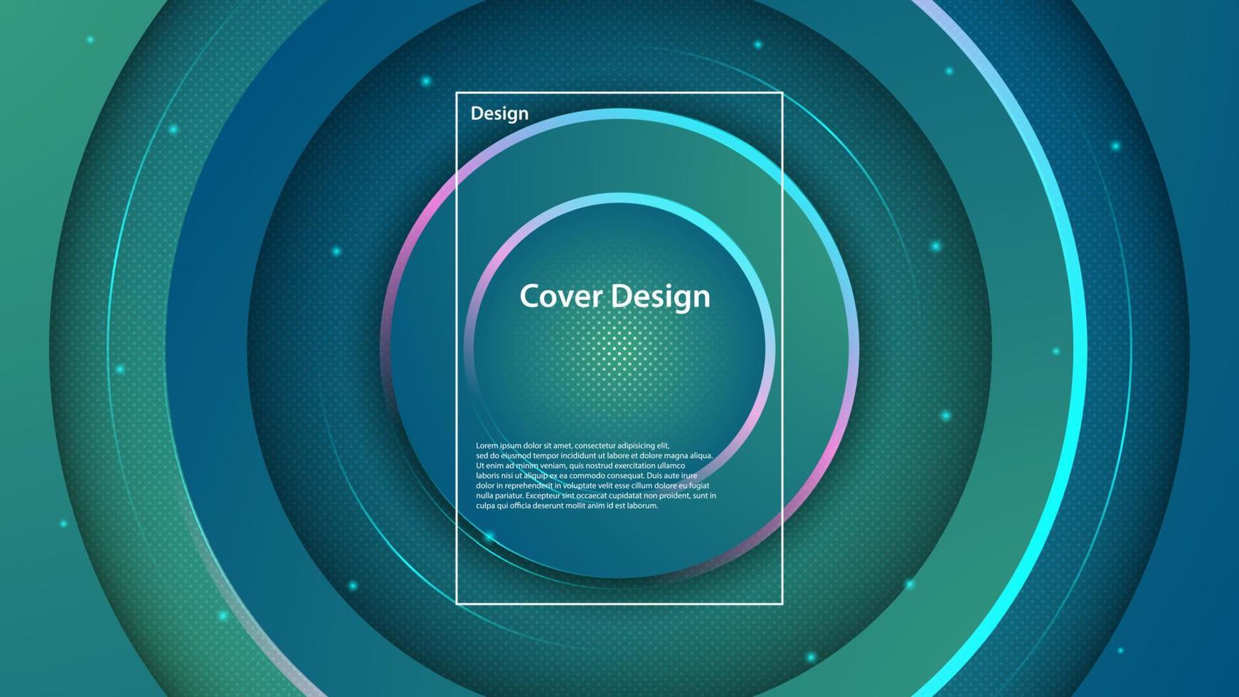 abstract green circle background. Vector illustration